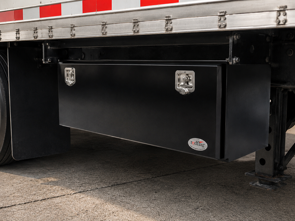 Red Flag 1200mm black steel underbody truck toolbox chassis mount flatbed