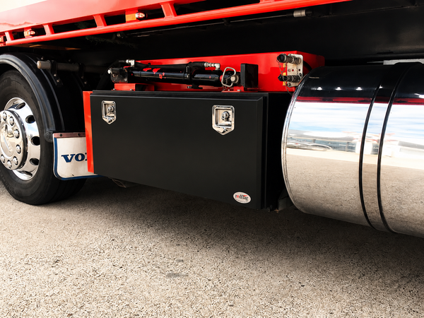 Red Flag 1200mm black steel underbody truck toolbox chassis mount