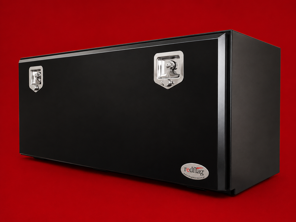 Red Flag 1200mm black steel underbody truck toolbox