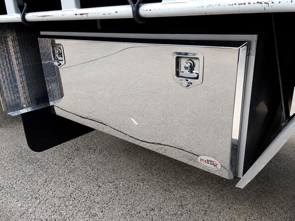 Red Flag 1200mm polished stainless steel underbody truck toolbox chassis mount