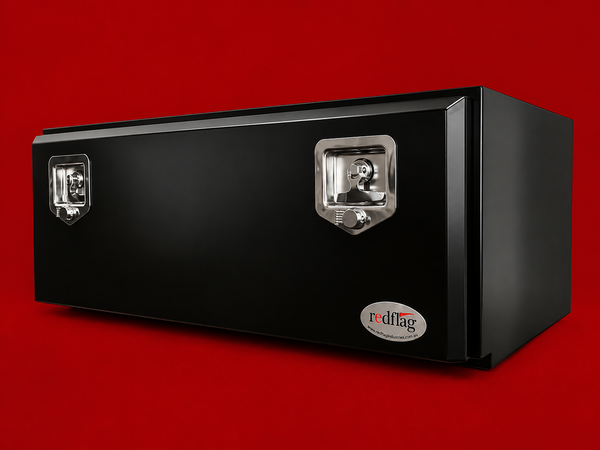 Red Flag 1500mm black steel underbody truck toolbox chassis