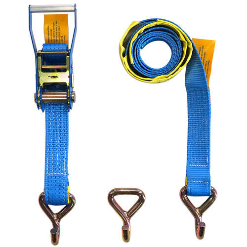 VEHICLE RATCHET TIE DOWN 50MM X 3M 2500KG J HOOK