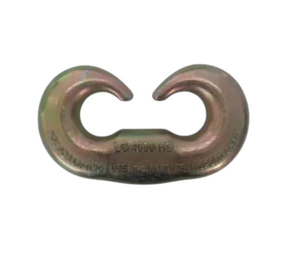 Chain load choker in use cinching chain around a steel pipe load