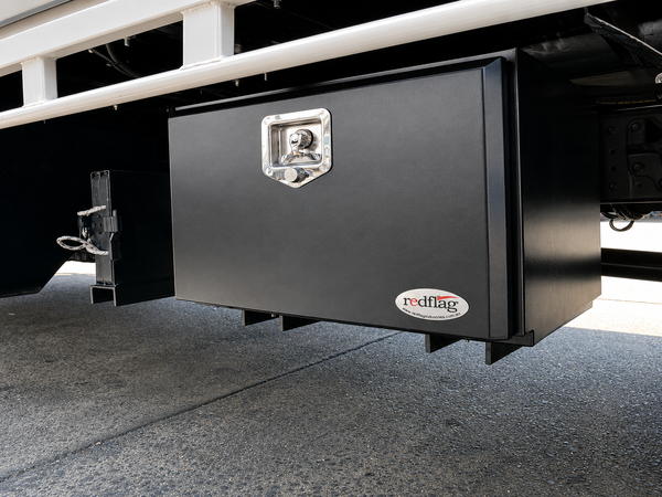 Red Flag 500mm black steel underbody truck toolbox chassis mount