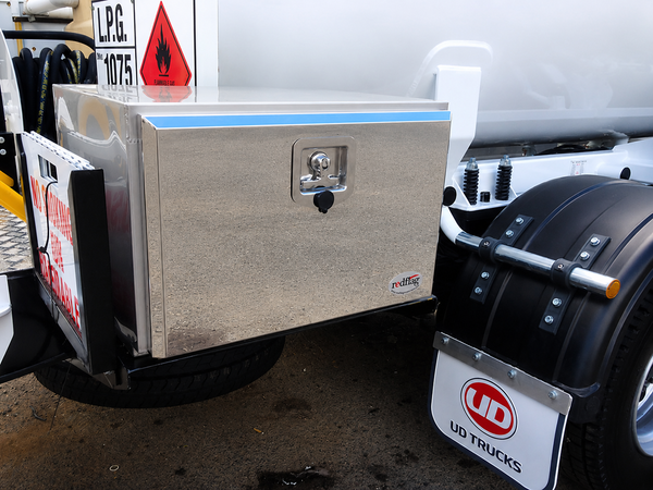 Red Flag 600mm polished stainless steel underbody truck toolbox chassis mount