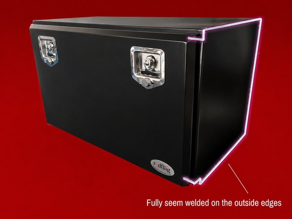 Red Flag 800mm black steel underbody truck toolbox chassis