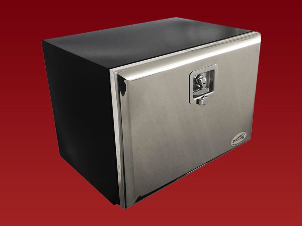 Red Flag underbody Truck Toolbox with Curved Stainless Steel Lid