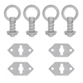 TurnLock 4 point kit: four 1T tie-down points and four receivers