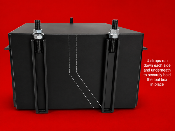 Red Flag Rubber-Lined U-Strap Underbody Toolbox Brackets (Pair)